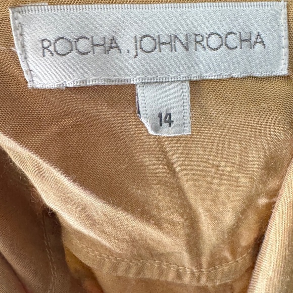 NWT Vintage Y2K Rocha. John Rocha Beaded Red Cream Sleeveless Slip Maxi Dress 14 - Picture 14 of 16